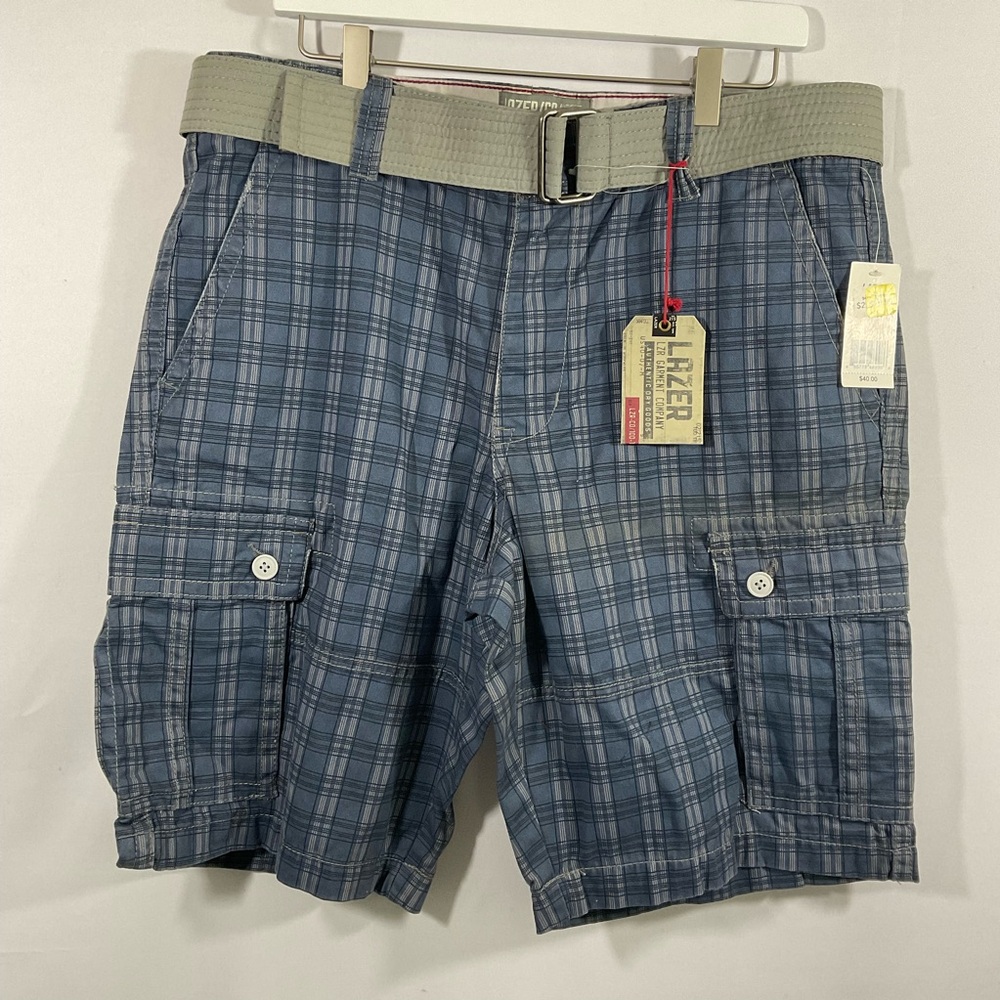 Laser Cargo Shorts With Belt